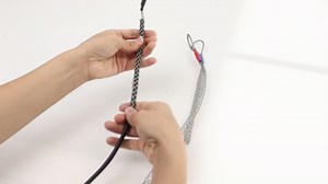 6 Pcs Cable Puller Socks 4–25mm, Cable Pulling Sock Mesh Grip with Eye Loop, Heavy Duty Multi-Size Wire Pulling Socks for Electricians