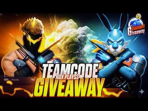 FREE FIRE LIVE CUSTOM ROOM GIVEAWAY | FF LIVE TEAM CODE GIVEAWAY | FF LIVE GIVEAWAY DJ ALOK |FF LIVE
