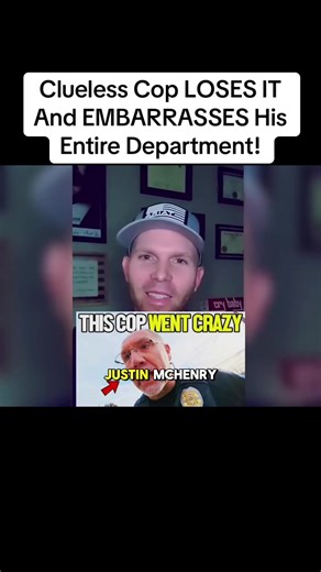 Clueless Cop LOSES IT And EMBARRASSES His Entire Department! #news #Police #cops #American #fyp