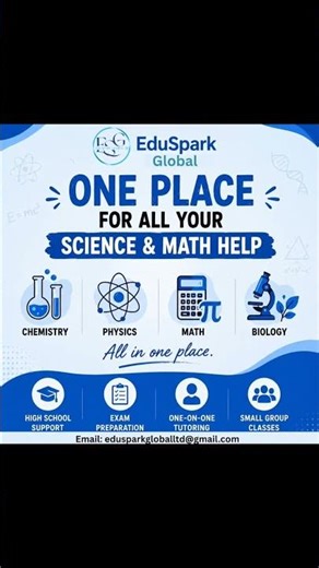 One Place for All Your Science & Math Help. #edusparkglobal #onlinetutoring