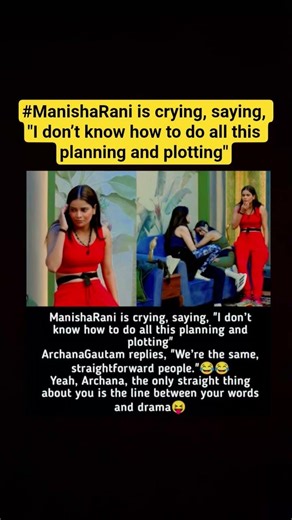 #ManishaRani is crying, sayingI don’t know how to do all this planning and plotting#The50#rajatdalal
