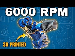 High Performance Fuel-Injected 3D-Printed Engine Hits 6000 RPM!!