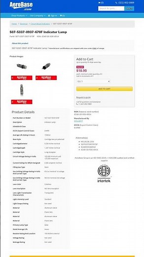 PN 507-5337-0937-670F - performance and details