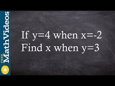 Algebra 2 - Using direct variation and proportions to find your missing value
