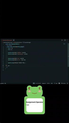 Learn Java With me Day - 4🔥 Operators (Part 2) #coding #codingreels #java
