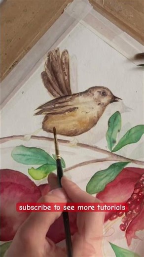 How to paint a watercolor bird (basics)🍭