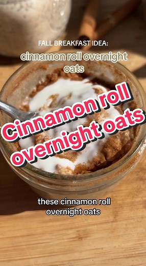 These cinnamon roll overnight oats are the BEST way to start the day 🤎 packed with protein & fiber, they not only taste amazing but their also a breakfast that will help manage your hunger levels to power you through your day! * ½ cup oats quick, rolled or minute all work * 1 tablespoon chia seeds * 2 tablespoon vanilla protein powder optional * 1 teaspoon cinnamon * ¼ teaspoon salt * ¾ cup milk of choice * 1 teaspoon maple syrup * 4 tablespoon plain Greek yogurt * 1 teaspoon vanilla extract Fo