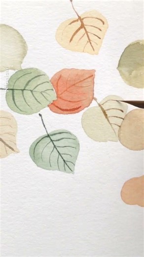 Simple Colourful Leaf Doodles: Full Tutorial Linked!