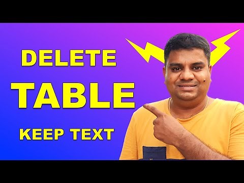 How To Remove Table But Keep Text In Word 365