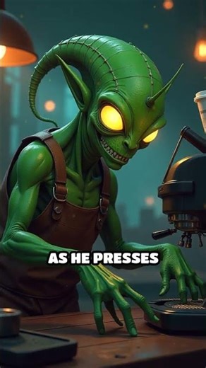 Alien Barista's Intergalactic Coffee Fiasco