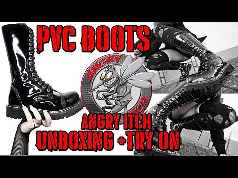 PVC Boots Try On + Unboxing feat. Angry Itch Boots | Gothic Haul |