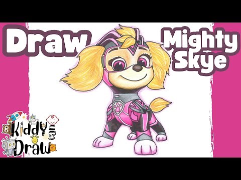 How to Draw Skye from PAW Patrol: Mighty Movie – Heroic Fun!
