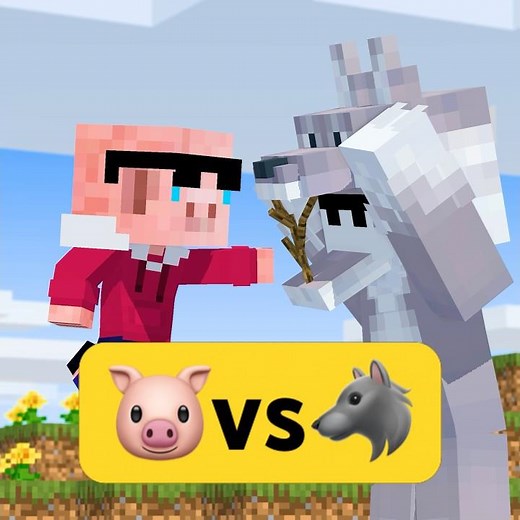 🐺🐷🐷🐷 #Minecraft #shortcomedy