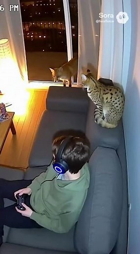 Ocicat Saves Teenager from Fox Attack #cat #hero #rescue