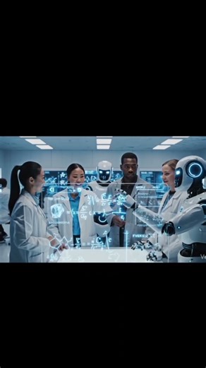 Robots + humans together📍This might happen. #AIVideos#FutureAI #AIGenerated#Technology #Reels#Shorts