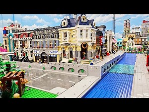 LEGO City Canal & Raised Modular Buildings!