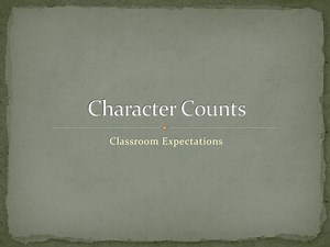 Character Counts - SlideServe