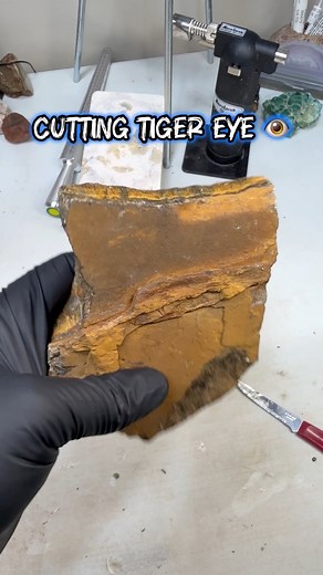 65K views · 1.3K reactions | Cutting  ️  #cutting #rocks #minerals #gems #minerals #crystals #geology #tigereye | OPE Rocks | Facebook