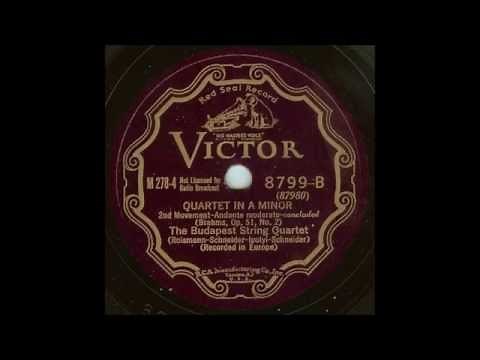 Brahms String Quartet No. 2 (Budapest Quartet, 1935)