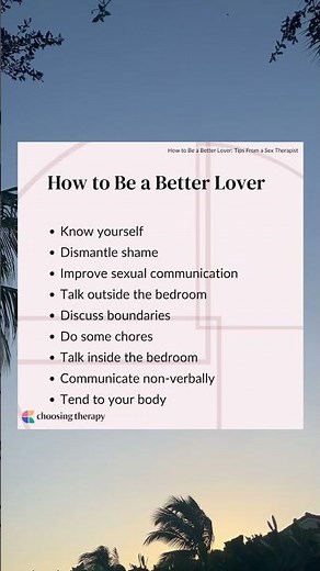 How to be a Better Lover