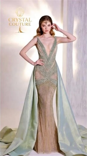 Couture Elegance | High-Fashion Model in a Sheer Designer Look