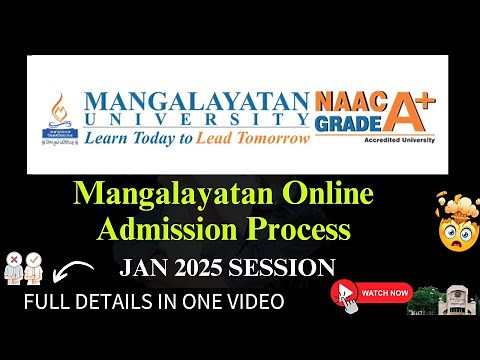 How to Apply for Mangalayatan University Online Admission | Mangalayatan Online Admission Process