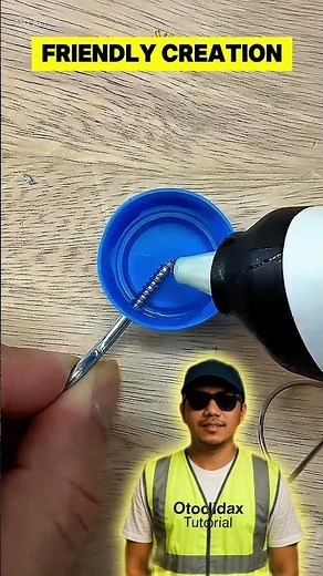 DIY Colorful Keychain from Bottle Caps! 🔑✨#diy