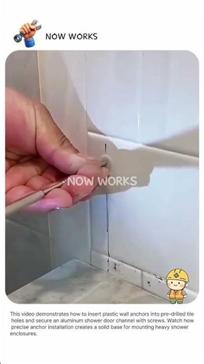 How to Install Wall Anchors and Shower Door Profile on Tile #bathroom #tiling #showerdoor