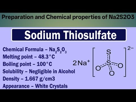 What is sodium thio sulphate & Hypo || Preparation and chemical properties of Na2S2O3