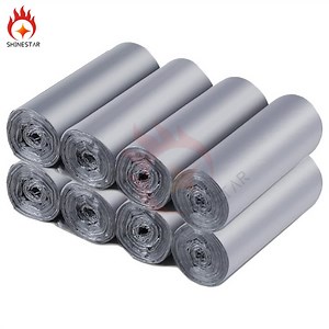 [Hot Item] Silver Opaque Trash Garbage Can Bin Liner Waste Plastic Handle Bag