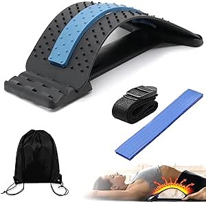 Back Stretcher, Back Stretching Device, Back Pain Relief Device Back Massager for Bed and Chair and Car, Lower and Upper Muscle Pain Relief, Back Lumbar Stretcher