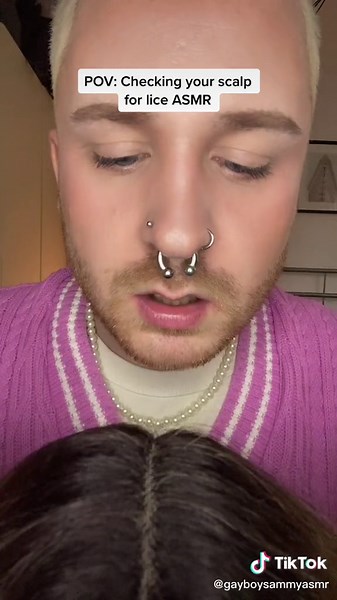 Lice check 🪲🪲✨💆🏼 #asmr #asmrlicecheck