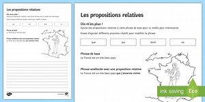 Add a Relative Clause Worksheet French