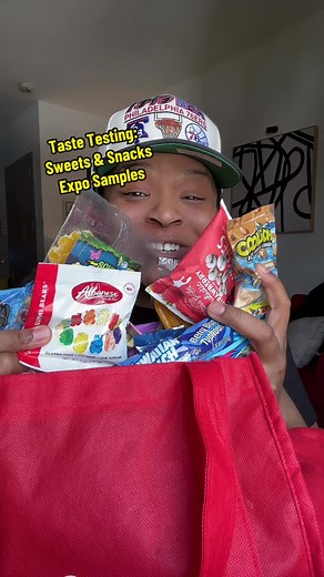 Trying candy samples from the 2024 Sweets and Snacks Expo • Lindt Lindor Non-Dairy Oatmilk • Zappo Sour Blue Raspberry Candy Chew • Efrutti Gummy Pizza • Coolioh Freeze Dried Sour Burst • Strawberry IceCream flavored Hi Chew #candy #snack #tastetest #review #food