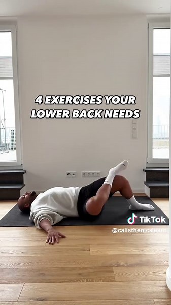 LOW BACK PAIN 💪🏻 4 Exercises to Help Improve Hip Mobility, Core Stability, and Lumbar Spine Mobility! If you’re experiencing lower back pain, exercises like these could help reduce or even prevent it. Because we sit a lot, we tend to move less… but our joints are made to move! This is why improving mobility is a great way to prevent or reduce pain. 💢Tips By:@coachgreen.pt (Save & Share) #calisthenicslearn #mobility #mobilitytraining #calisthenics_learn #homeworkout