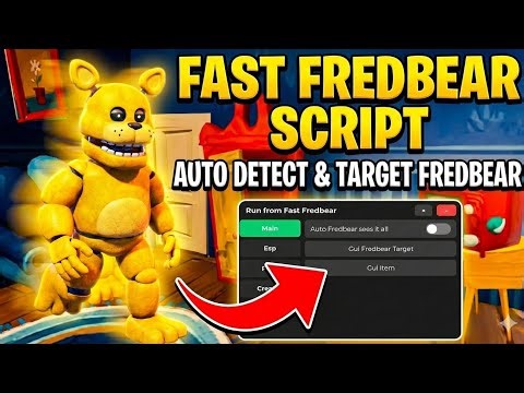 🐻SCRIPT ROBLOX RUN FROM FAST FREDBEAR | GUI SUMMON ITEMS, TARGET FREDBEAR🔥