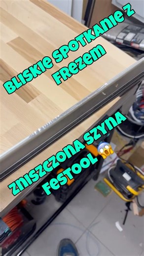 Damaged guide rail 😱, replacing the rubber #festool #guiderail #tools #woodworking #viral