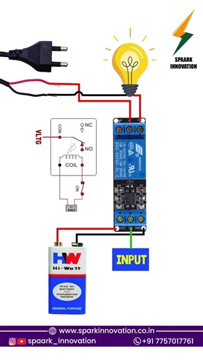 single channel relay with ac bulb #shorts