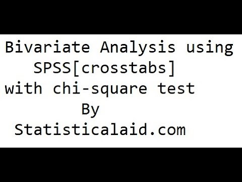 Bivariate analysis using SPSS|Crosstabs [chi-square test]