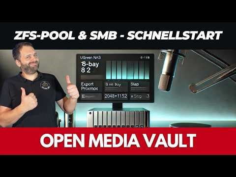 ZFS-Pools & SMB-Freigaben in Proxmox: OMV in 20 Min. einsatzbereit 🚀