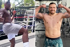 Watch Anthony Joshua try MMA training with flying knees and kicks in Marbella