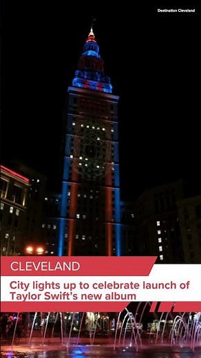 City of Cleveland lights up to celebrate launch of Taylor Swift’s new album