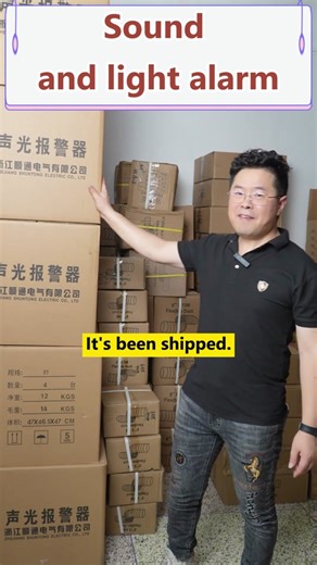 ABS lampshade, steel plate with plastic spraying. It's very loud. It's one hundred and twenty decibels. Unusually long transmission distance.#Soundandlightalarm #Audiblealarm #alarm