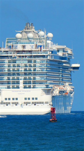👑 Enchanted Princess cruise ship turns south (Caribbean islands) ↪️ Spotted at Fort Lauderdale port 🎥 #cruise #travel #cruiseship #cruiselife #vacation #cruising #ship #cruises #royalcaribbean #travelphotography #cruiseaddict #sea #cruisetravel #kreuzfahrt #travelgram #travelblogger #holiday #instacruise #cruiseships #instatravel #cruisevacation #photography #carnivalcruise #adventure #ocean #caribbean #cruiseblogger #explore #cruisetime #travelagent | cruiseshipsailings