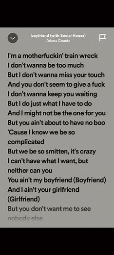 Ariana Grande Boyfriend Song Lyrics