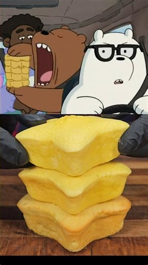 Grizz's Gooey Melted Marshmellow Stuffed Starcakes!⭐️🍰 #shorts #webarebears #grizz #cartoonnetwork