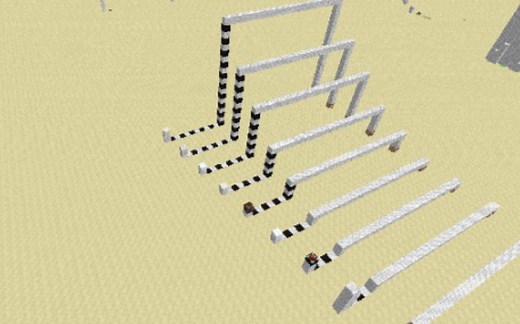 【MC跑酷】各种距离的极限高度(平地连跳