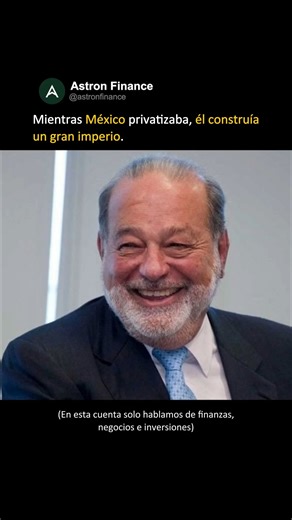 Finanzas | Negocios | Inversiones on Instagram: "En la década de los 90, México vivía un proceso de privatización masiva. El Estado buscaba desincorporar activos públicos para renovar la economía, captar capitales y aliviar las finanzas nacionales. En este contexto resaltaba Telmex, el principal monopolio telefónico del país. Muchos inversionistas dudaban debido a la inestabilidad financiera y a un mercado que apenas comenzaba a abrirse. Sin embargo, Carlos Slim Helú, estratega de raíces libanes