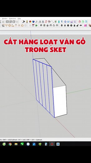 Plugin Cắt hàng loạt trong Sketchup