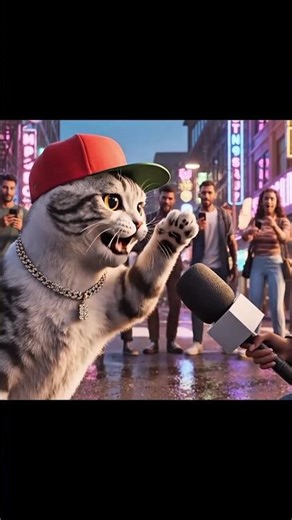 Cat rapper spitting rhymes #cat #rap #freestyle #hiphop #funny